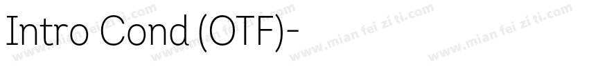 Intro Cond (OTF)字体转换